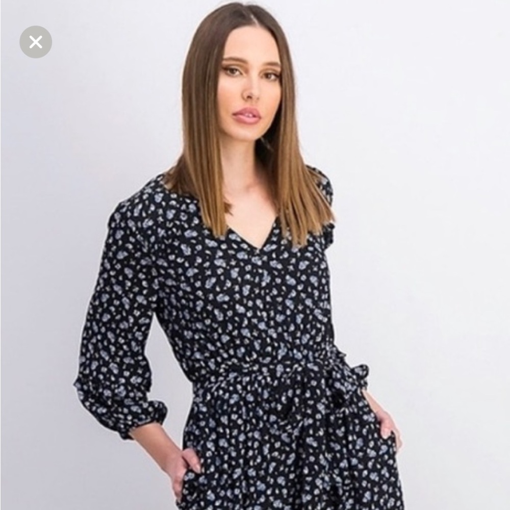 Madewell Ruffle-Sleeve Tie-Waist Jumpsuit in Baby's Breath